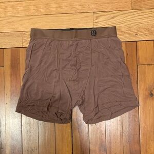 lululemon athletica Men's Chocolate Brown Boxer Briefs with Logo Waistband